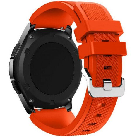 Curea ceas Smartwatch Samsung Galaxy Watch 46mm, Samsung Watch Gear S3, iUni 22 mm Silicon Orange