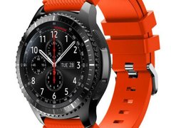 Curea ceas Smartwatch Samsung Galaxy Watch 46mm, Samsung Watch Gear S3, iUni 22 mm Silicon Orange